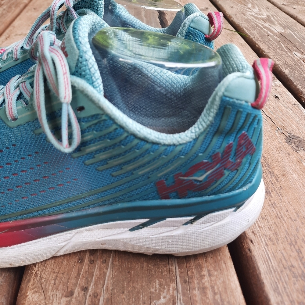 Hoka One One Clifton 5 Road Running Shoes Marlin Blue Ribbon Sneakers Size 9 - Picture 8 of 15